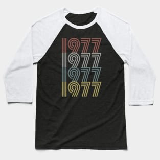 1977 Birth Year Retro Style Baseball T-Shirt